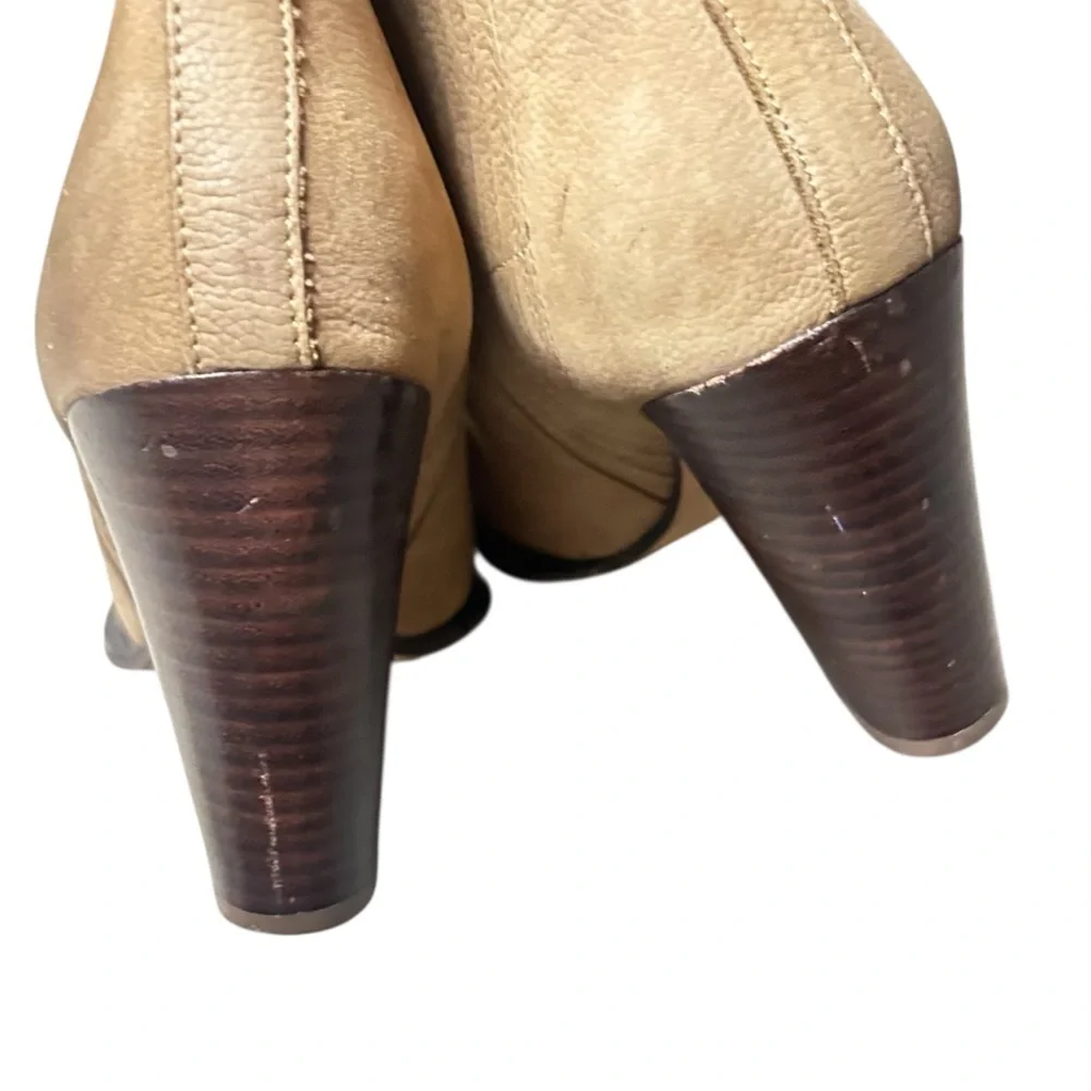 Alias Mae Nubuck Leather Brown Ankle Boots Block Heel Size 39 AU US 8